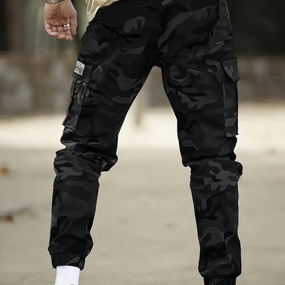Calças Cargo Masculinas em Camuflagem de Luxo