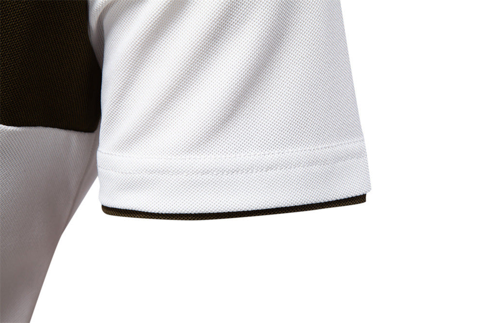 Tom Hollinger | Herren Poloshirt mit kurzen Ärmeln und gestreifter Stickerei