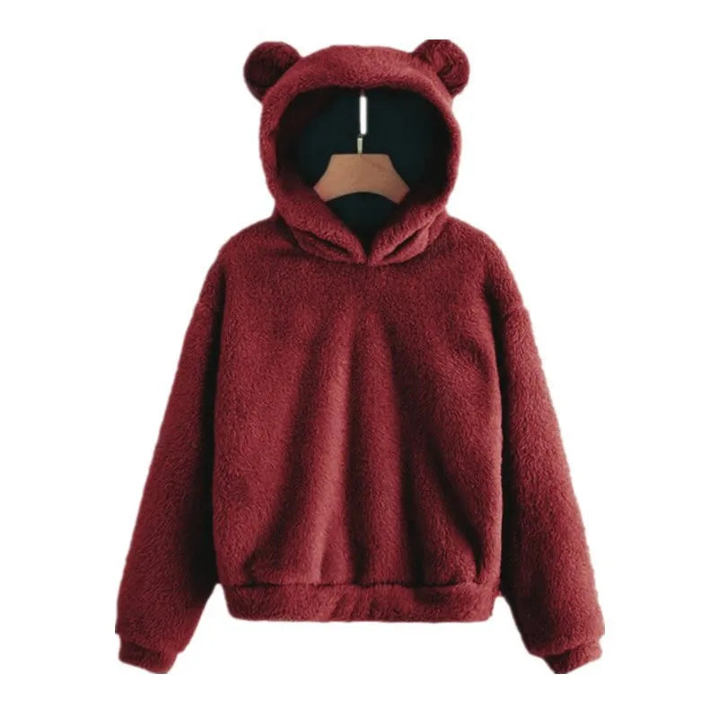 Elourie – Women’s Fleece Sweater with Bear Ears Hood