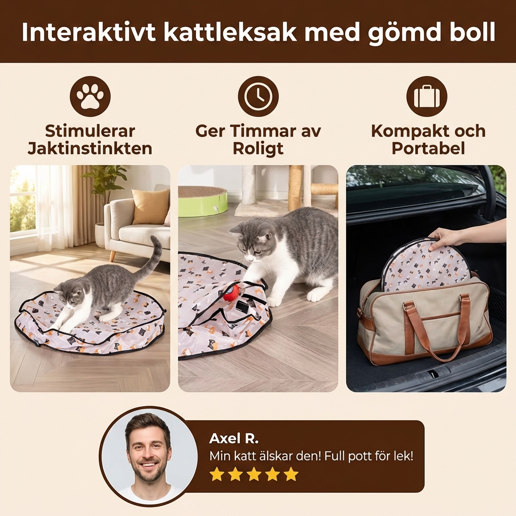 PeekBall – Interactief Kattenspeeltje met Verborgen Bal