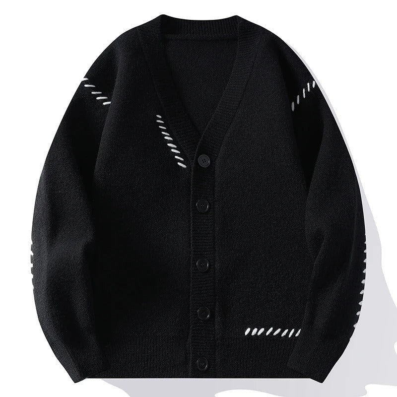 Tom Hollinger | Weiche Strickjacke mit Ziernähten