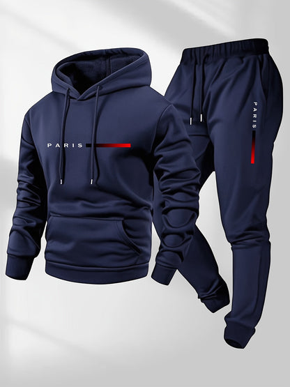 Varello Paris Set – hættetrøje og joggers sæt med print