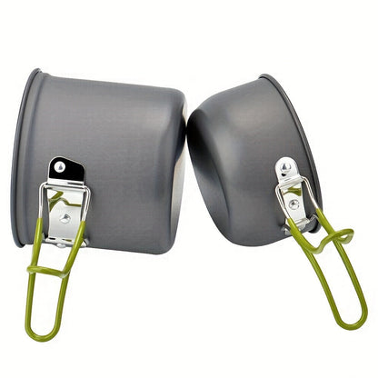Opvouwbare Kookset van Aluminium Legering – Lichtgewicht en Duurzaam voor Kamperen, Hiking en Picknicken