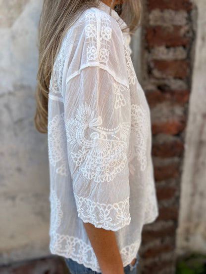 Savannah – Embroidered Long-Sleeve Cardigan