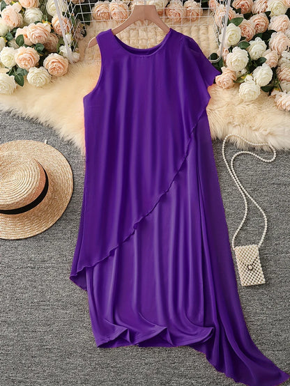 Maren - Elegante Abito Midi Senza Maniche