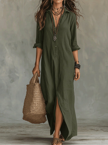Blythe - Luftiges Leinen-Maxikleid
