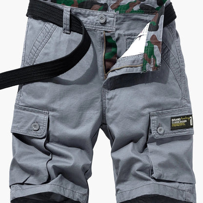 Men's Casual Cargo Shorts with Belt and Pockets
