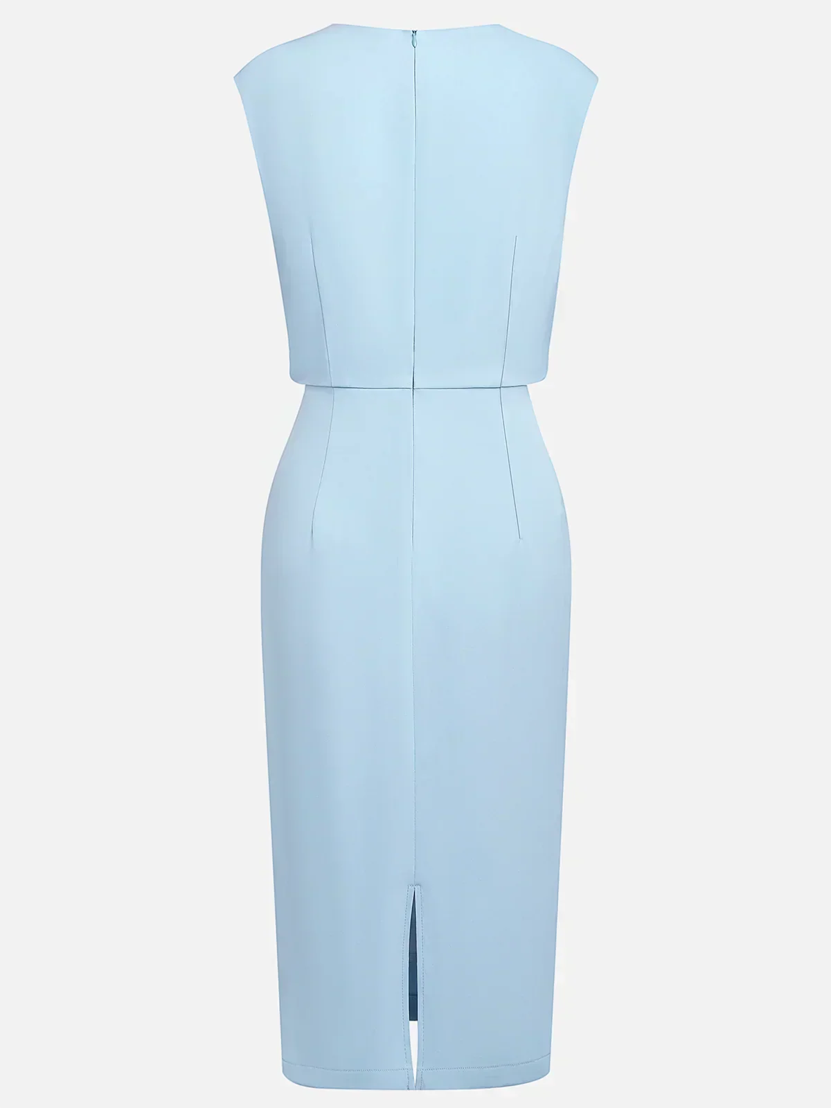 Vestido Midi Mujer Elegante Con Drapeado – Estilo Sofisticado Moderno