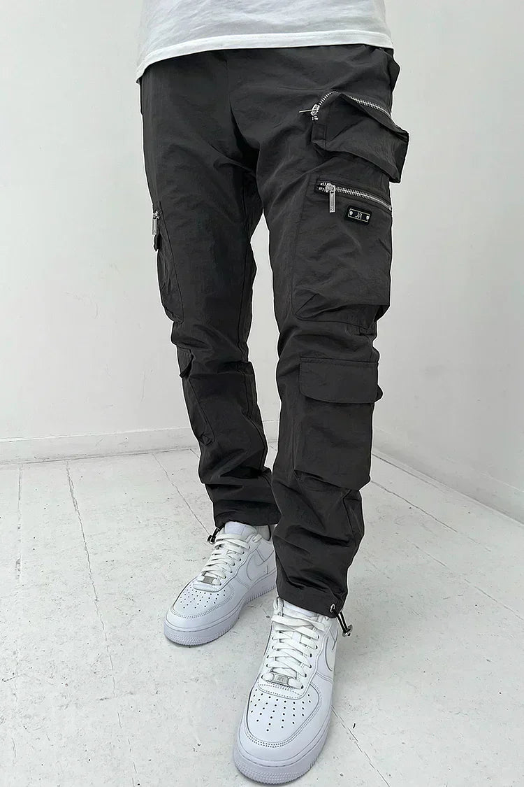 Men’s Cargo Pocket Trousers – Durable Utility Pants Comfortable Outdoor Casual Multi Pocket Workwear