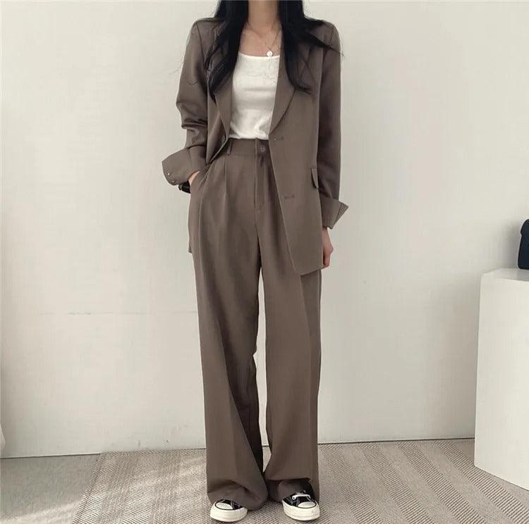 Hailey | Women Tailored Suit set z Long blazer