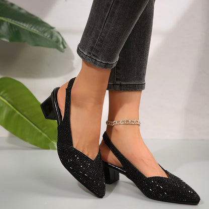 Jaina | Glamorous High Heels with Sparkling Crystal Details