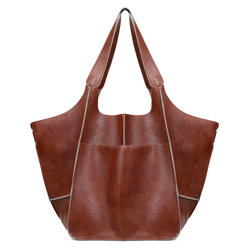 Marcella - Oversized Vintage Leather Shoulder Bag