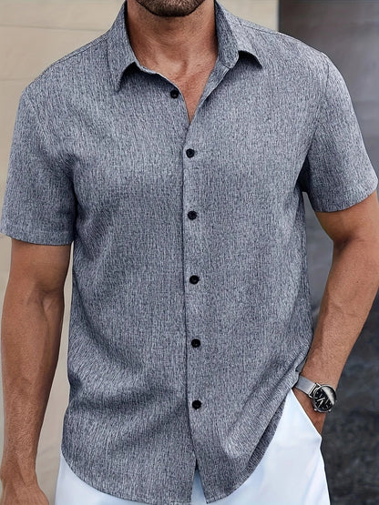 Dwight - Lightweight Linen Blend Short Sleeve Shirt
