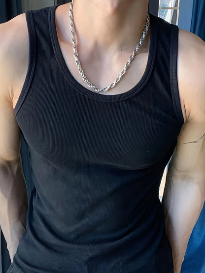 Men’s Breathable Summer Tank Top – Lightweight Comfortable Athletic Casual Workout Tee