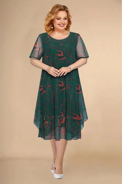 Mhira | Blüten-Chiffonkleid