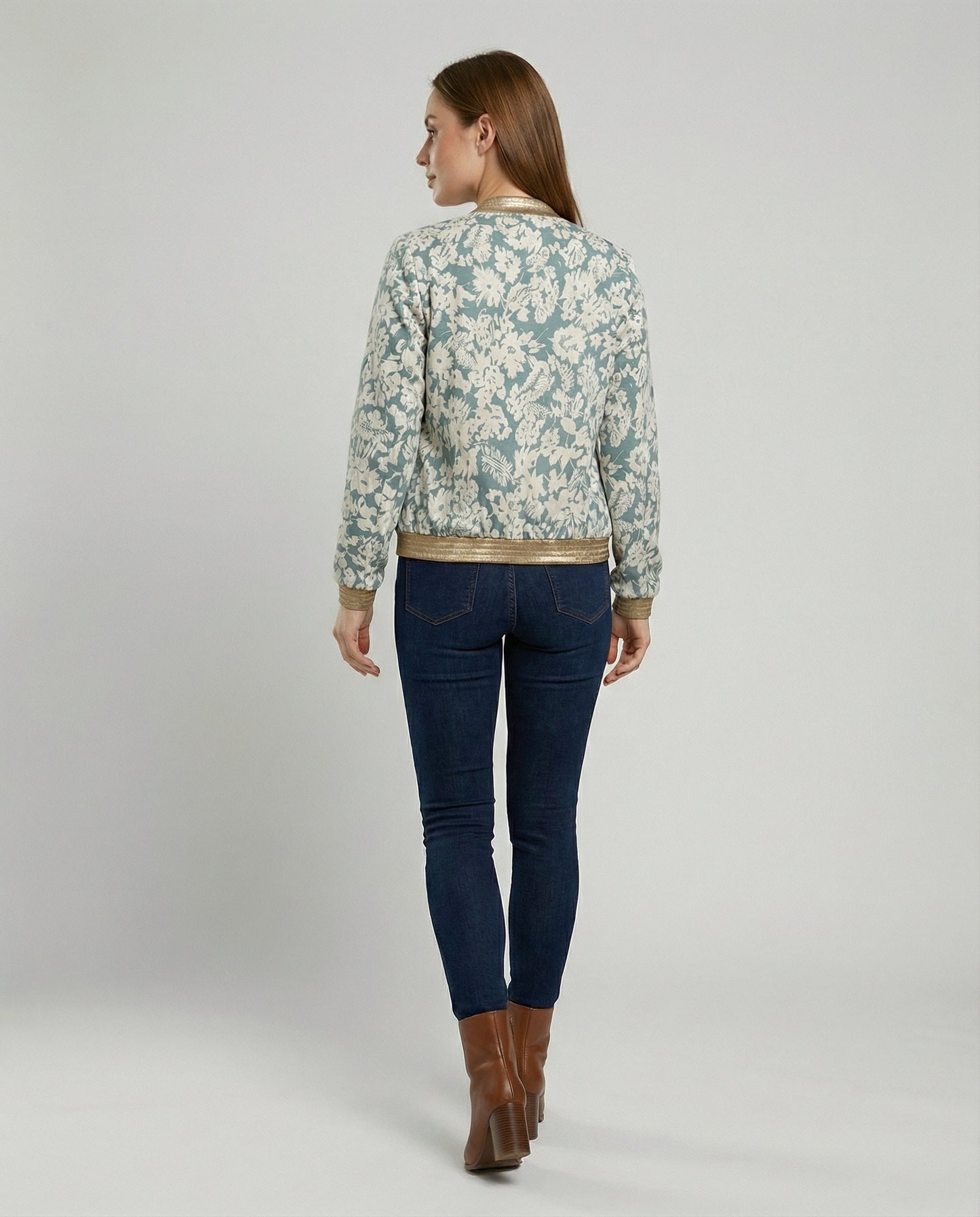 Floriana - Womens Floral Bomber Jacket