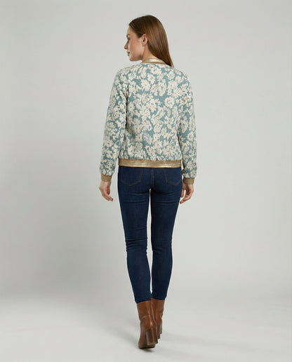 Floriana - Womens Floral Bomber Jacket