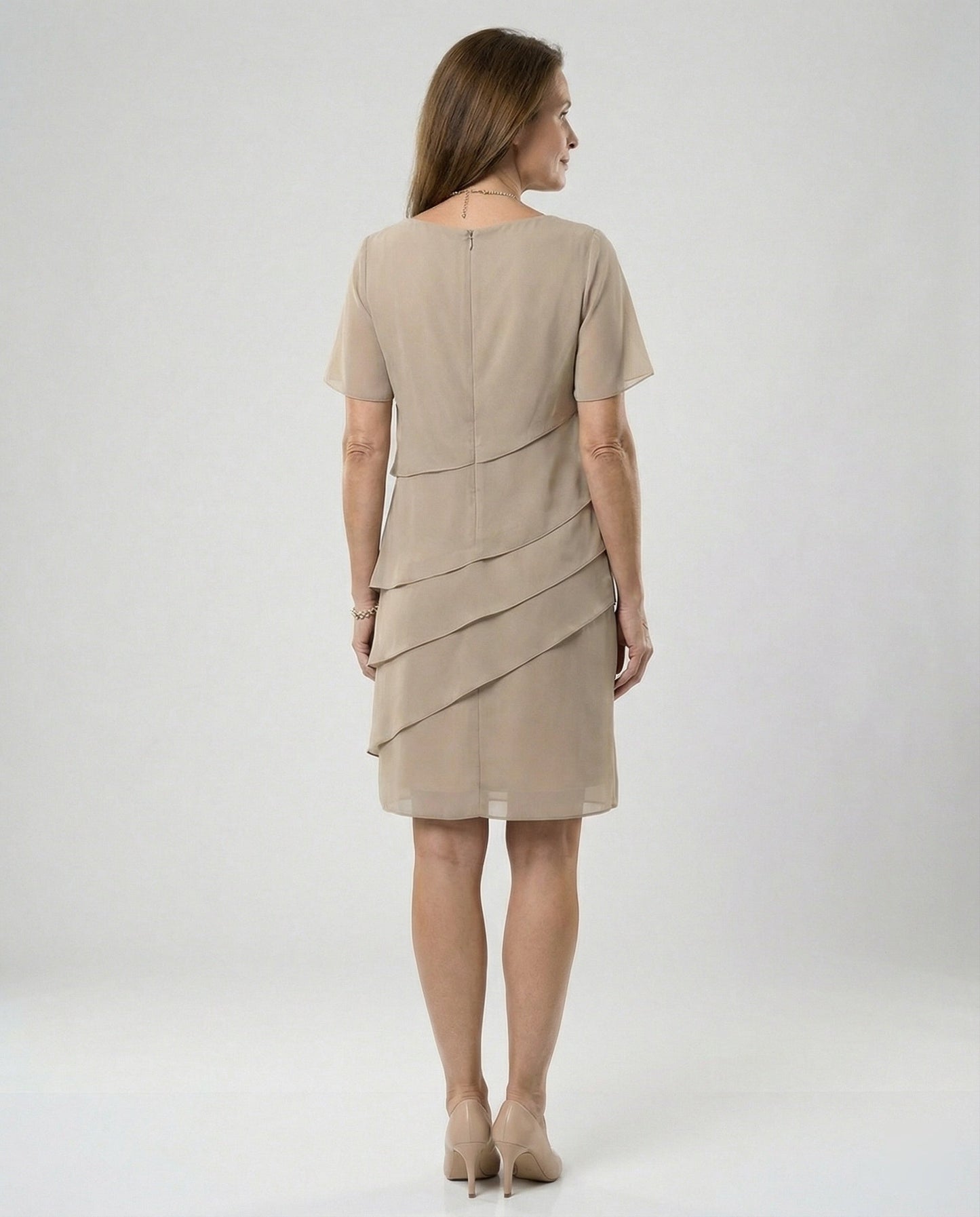 Drune - Damen Elegantes Schlankmachendes Kleid, Figurbetont & Feminin Geschnitten