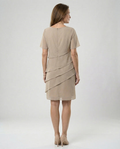 Drune - Damen Elegantes Schlankmachendes Kleid, Figurbetont & Feminin Geschnitten