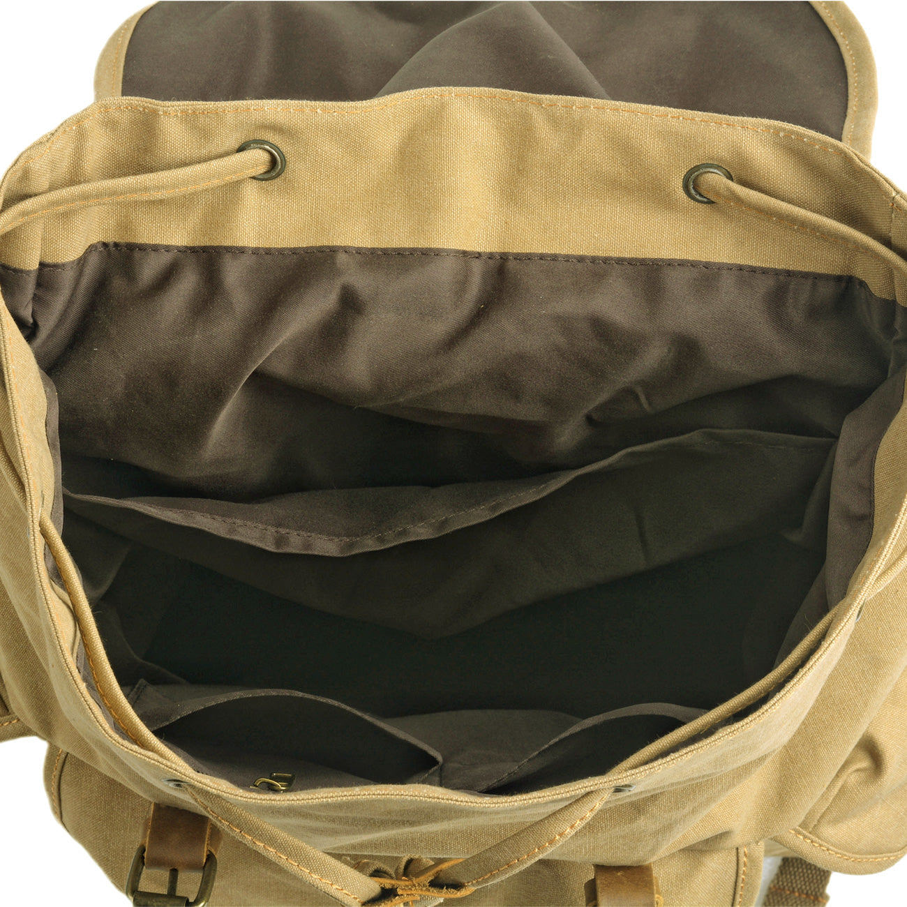 Militär Canvas Rucksack 28L aus Leder & Canvas – Abenteuer Rucksack ROUGEMONT