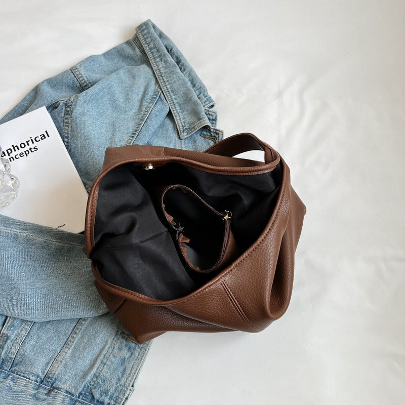 Vegane Leder-Hobo-Tasche mit Schulterriemen