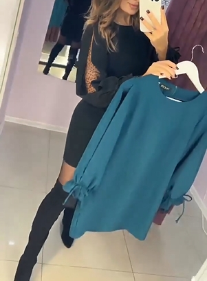 Elamie | Elegantes Minikleid mit Mesh-Ärmeln