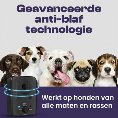 CalmTail – Weerbestendig antiblafapparaat met instelbare ultrasone niveaus