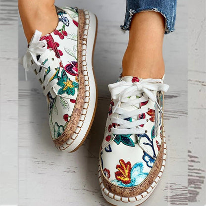 Oluchi™ Floral Orthopedic Zipper Sneakers for All-Day Comfort