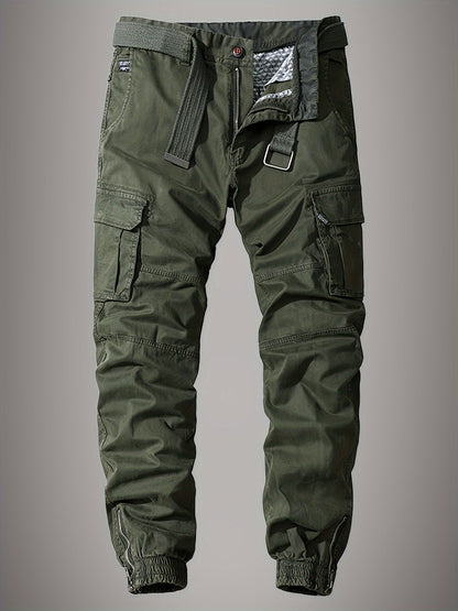 Cargohose Herren Relaxed Fit Freizeit & Alltag Bestickt