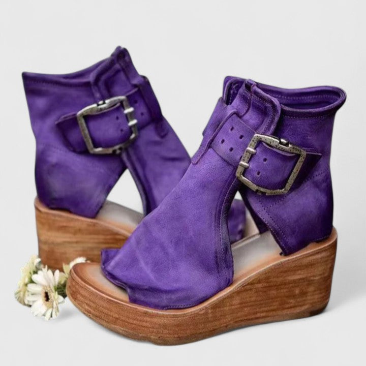 Rustikale Keil-Sandalen – Müheloser Stil mit Alltagskomfort Damen