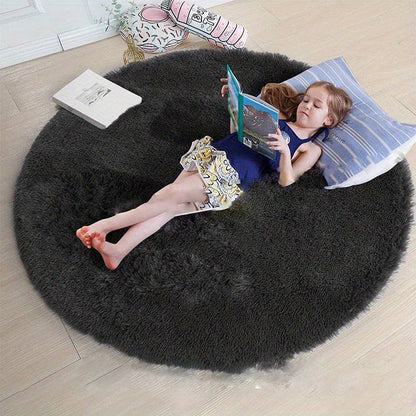 Rund fluffig matta - Clouda