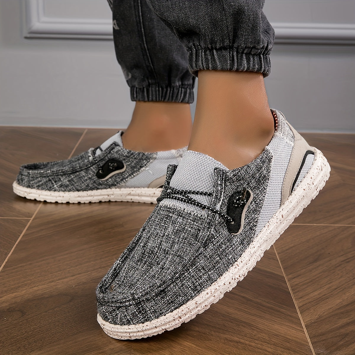 Loafix | Canvas Canvas Slip-On Loafers voor heren - Ademend, Slipvrij, Lichtgewicht