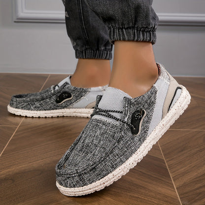 Loafix | Canvas Canvas Slip-On Loafers voor heren - Ademend, Slipvrij, Lichtgewicht