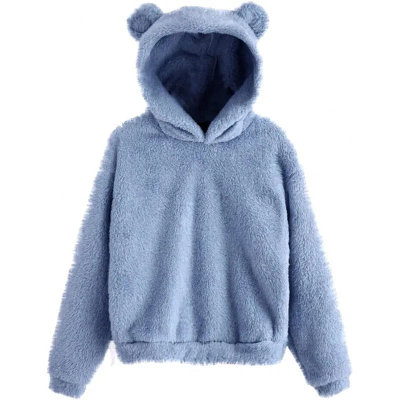 Elourie – Women’s Fleece Sweater with Bear Ears Hood