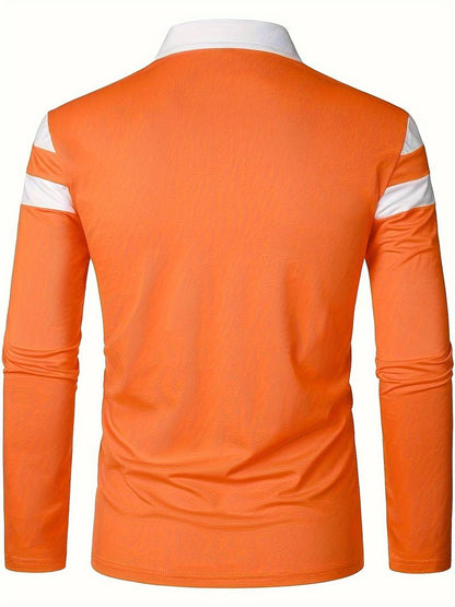 Harrison – Long-Sleeved Polo Shirt with Zipper | Men's Stylish Casual Polo Shirt
