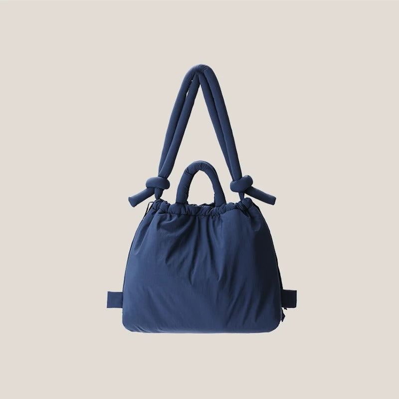 Padded tote bag with knot details