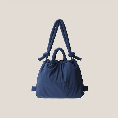 Padded tote bag with knot details