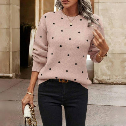 Duval Paris™ | Pull-over tricoté à pois