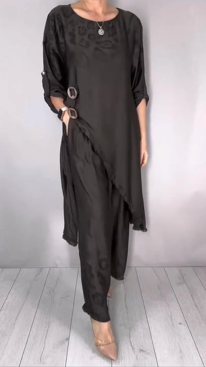 Sudha | Stilvolles Kombi-Set mit lockerem Oberteil und weiter Hose