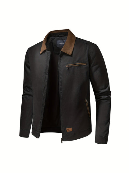 Lucan – Men’s Long Sleeve Spring Jacket with Collar and Pockets