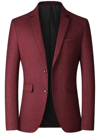 Marynarka Slim-Fit z Zapięciem na Dwa Guziki dla Mężczyzn | Idealna na Okazje Zawodowe i Formalne