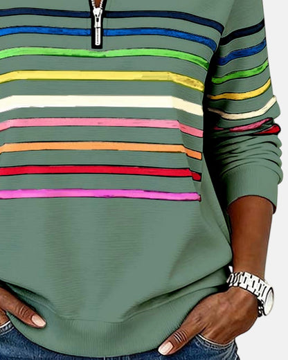 Vera - Striped Comfortable Jumper