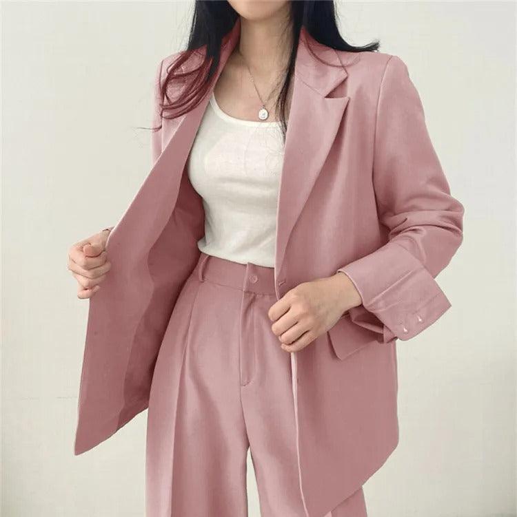 Hailey | Women Tailored Suit set z Long blazer