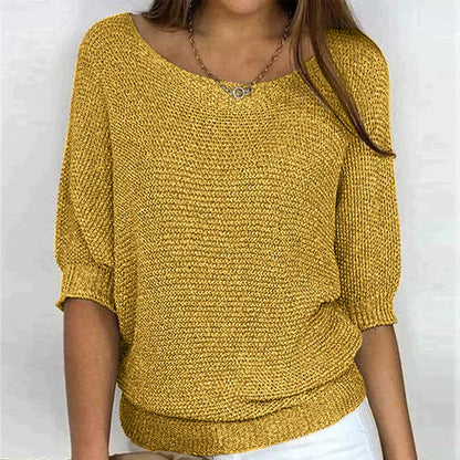 Gemütlicher schicker Strickpullover für den Alltag