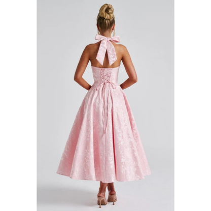 Beate | Damen Midi Kleid Mit Neckholder Für Hochzeit