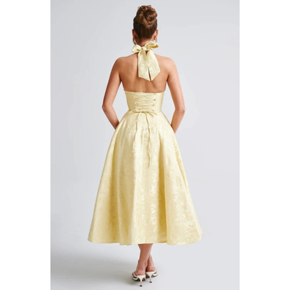 Beate | Damen Midi Kleid Mit Neckholder Für Hochzeit