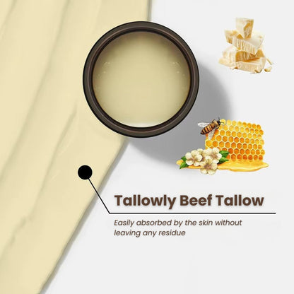 Beef Tallow Moisturizer | Tallow and Honey Balm | Face and Skin Cream | Tallowly