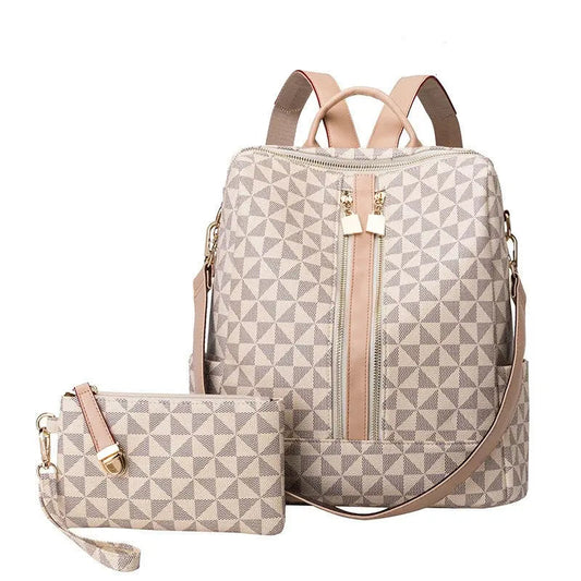 Stylish Convertible Backpack with Clutch - TARHUS