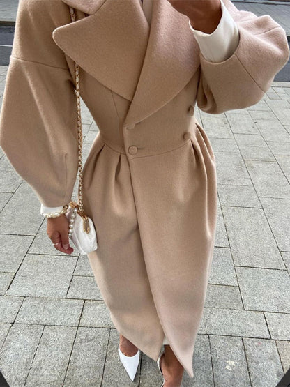 Damen Trenchcoat | Doppelreihig mit Revers & Langer Passform