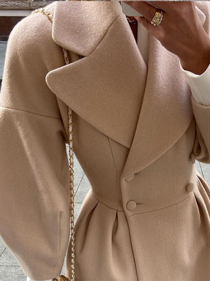 Damen Trenchcoat | Doppelreihig mit Revers & Langer Passform